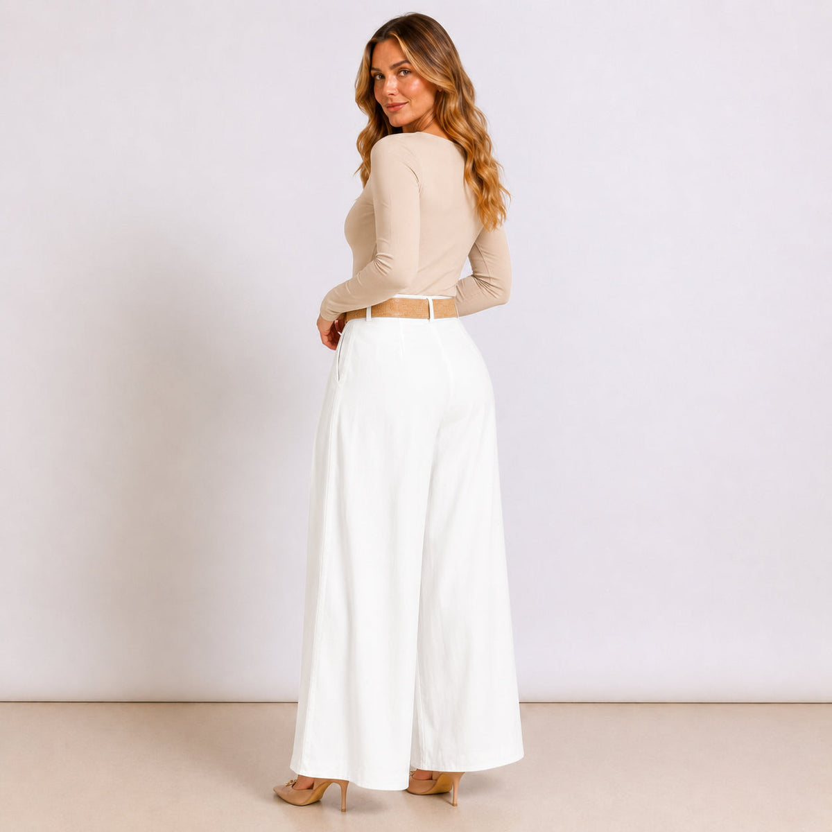 [2026.COUTURE] Pantaloni In Cotone Con Pince