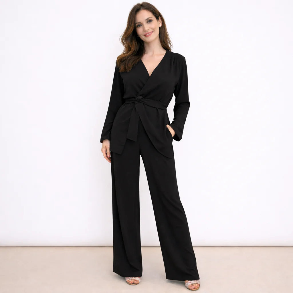 [2026] Spring, Completo Pantaloni E Maglia Incrociata