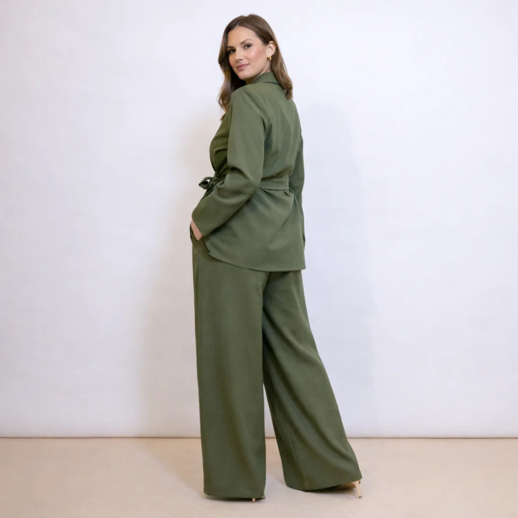 2026 Coordinato Blazer Annodato E Pantalone