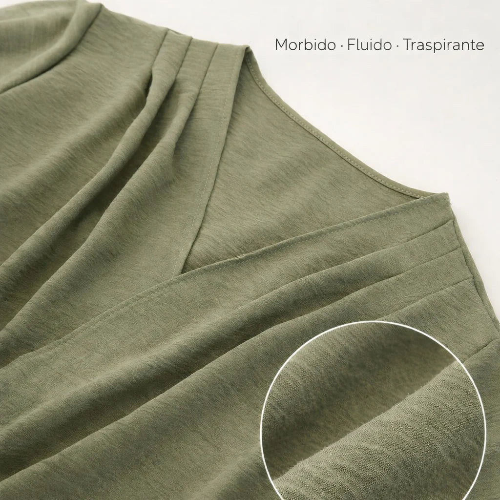 [2026] Spring, Completo Pantaloni E Maglia Incrociata