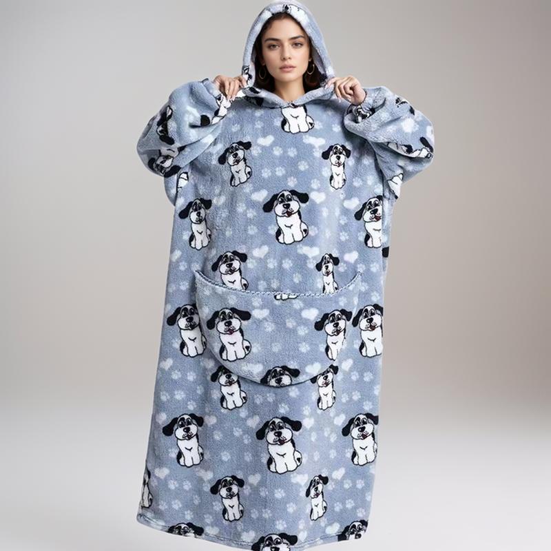 Oversized Blanket Hoodie, Cozy Fleece Hoodie