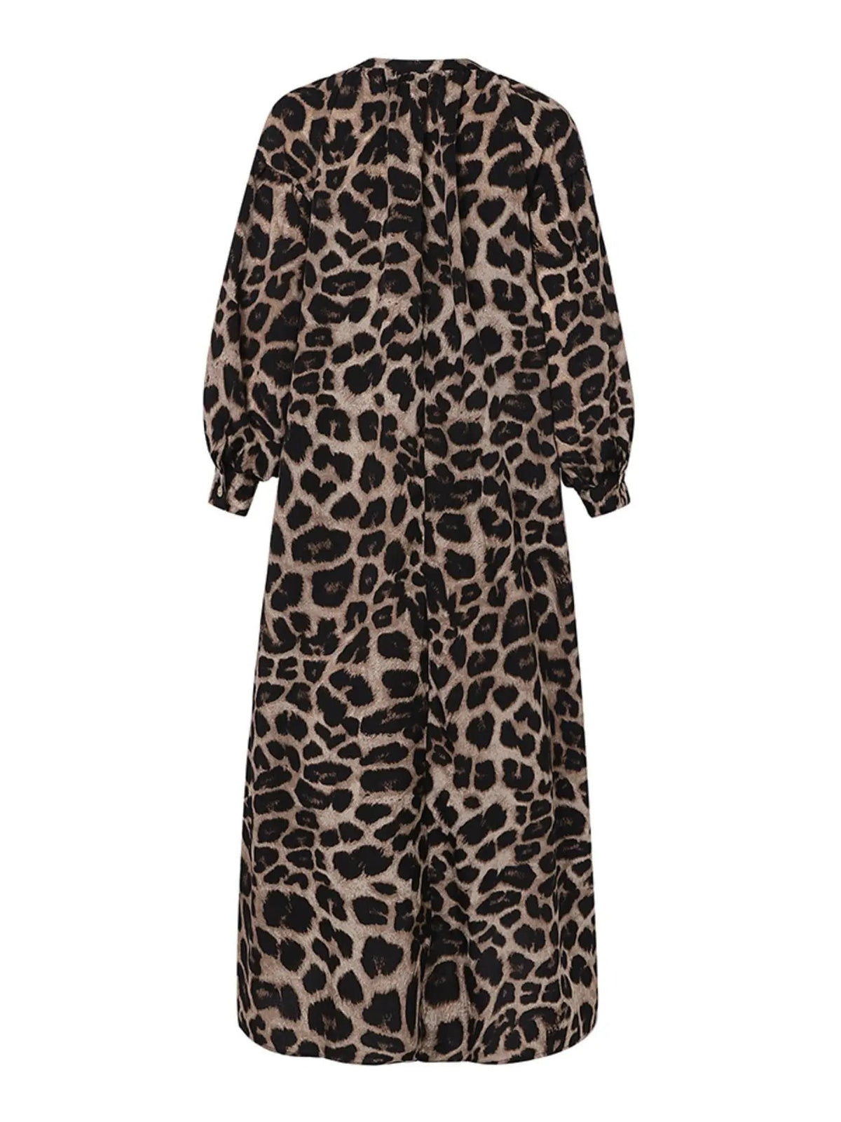 Women's Casual Boho All-Over Leopard Print Dress, Street Long Dress for Vacation Wear, Ladies Clothes for Daily Wear