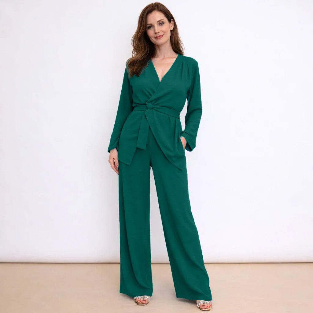 [2026] Spring, Completo Pantaloni E Maglia Incrociata