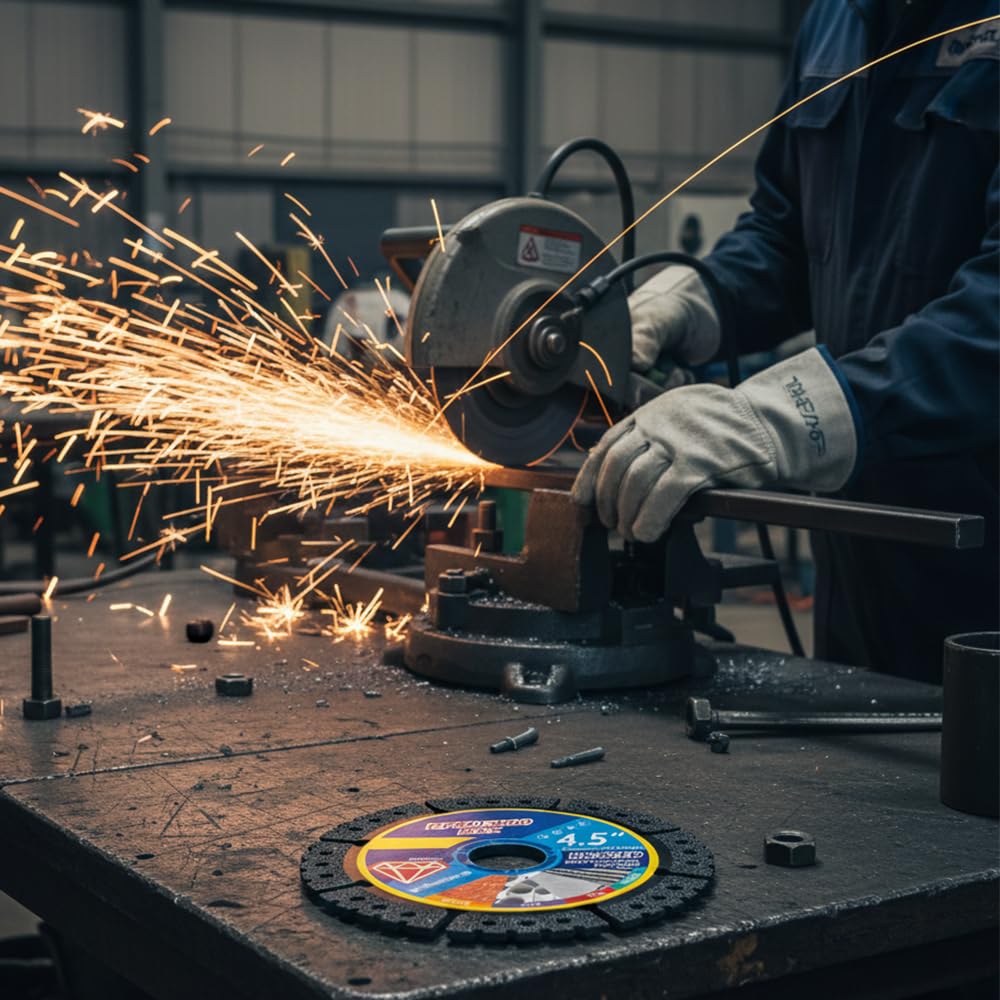4.5" Multi-Purpose Saw Blades, 2026 Upgrade Stainless Steel Welded Outer Diamond Sand High Durability, 4.5" Diamond Blade, Angle Grinder Discs (10)