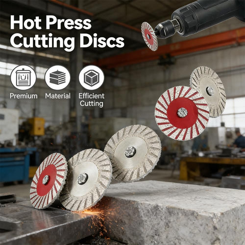 10PCS 1.57"(40MM) Diamond Saw Blades Set for Angle Grinder - Sintered Corrugated Cutting Blades for Granite Marble Sandstone Tombstone Carving Lettering Masonry DIY