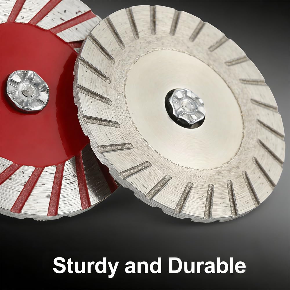 10PCS 1.57"(40MM) Diamond Saw Blades Set for Angle Grinder - Sintered Corrugated Cutting Blades for Granite Marble Sandstone Tombstone Carving Lettering Masonry DIY