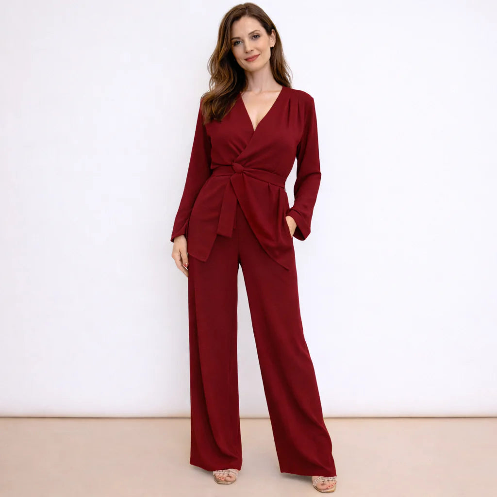 [2026] Spring, Completo Pantaloni E Maglia Incrociata