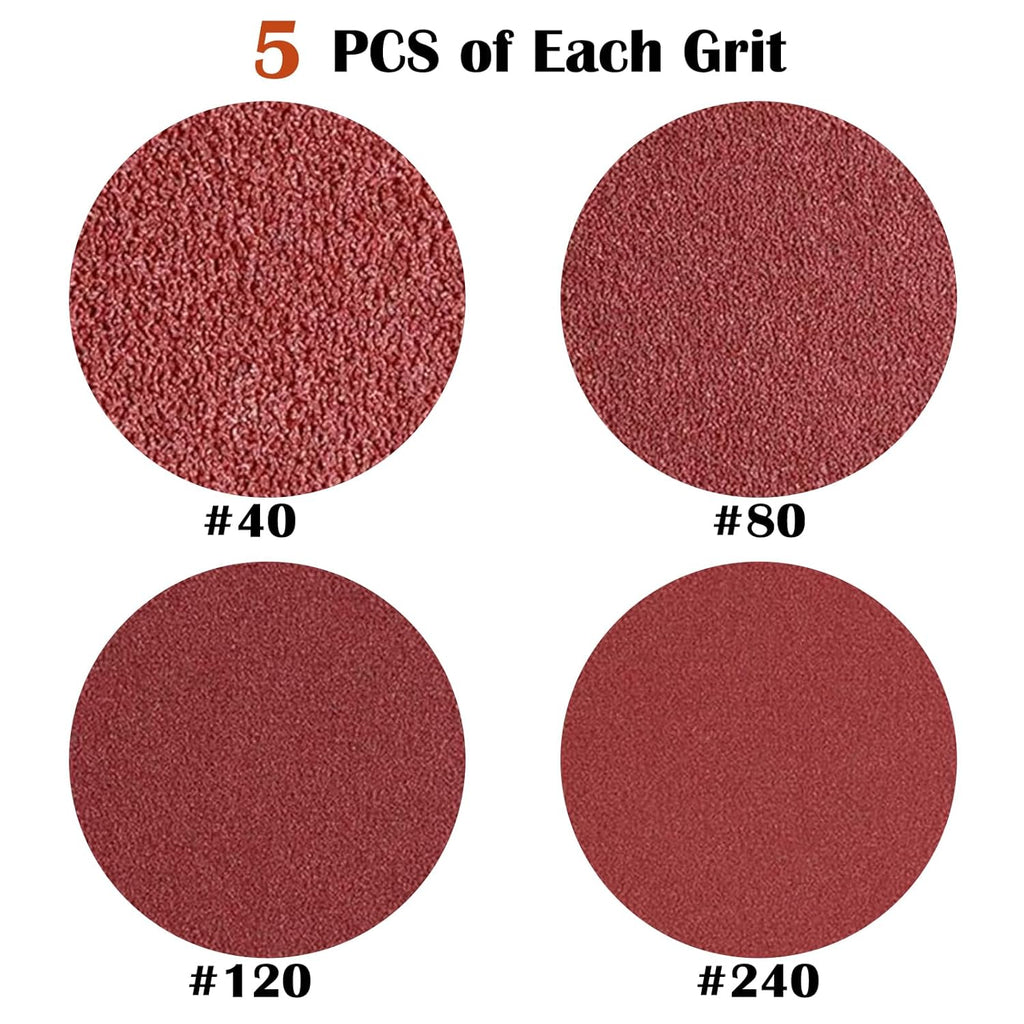 20 Pack 4 x 21 Inch Sanding Belts, Belt Sander Paper (5 Each of 40 80 120 240 Grits), Aluminum Oxide for Woodworking Polishing, Compatible with Wood Aluminum Non-Ferrous Metal Plastic Fiberglass