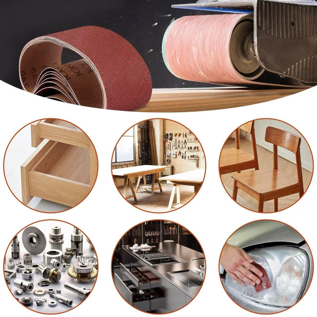 20 Pack 4 x 21 Inch Sanding Belts, Belt Sander Paper (5 Each of 40 80 120 240 Grits), Aluminum Oxide for Woodworking Polishing, Compatible with Wood Aluminum Non-Ferrous Metal Plastic Fiberglass