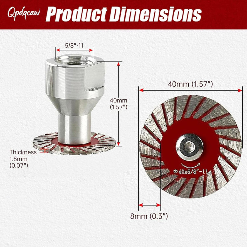 1.57" Diamond Saw Blades Set, Precision Stone Cutting Made Easy, 40mm Multi-Functional Professional Mini Diamond Cutting Blade Set, for Granite, Marble, Sandstone, for Grinder (10pcs)