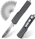 Utility knife EDC Box Cutters Pocket Knife With 20pcs Blades Replacement Black