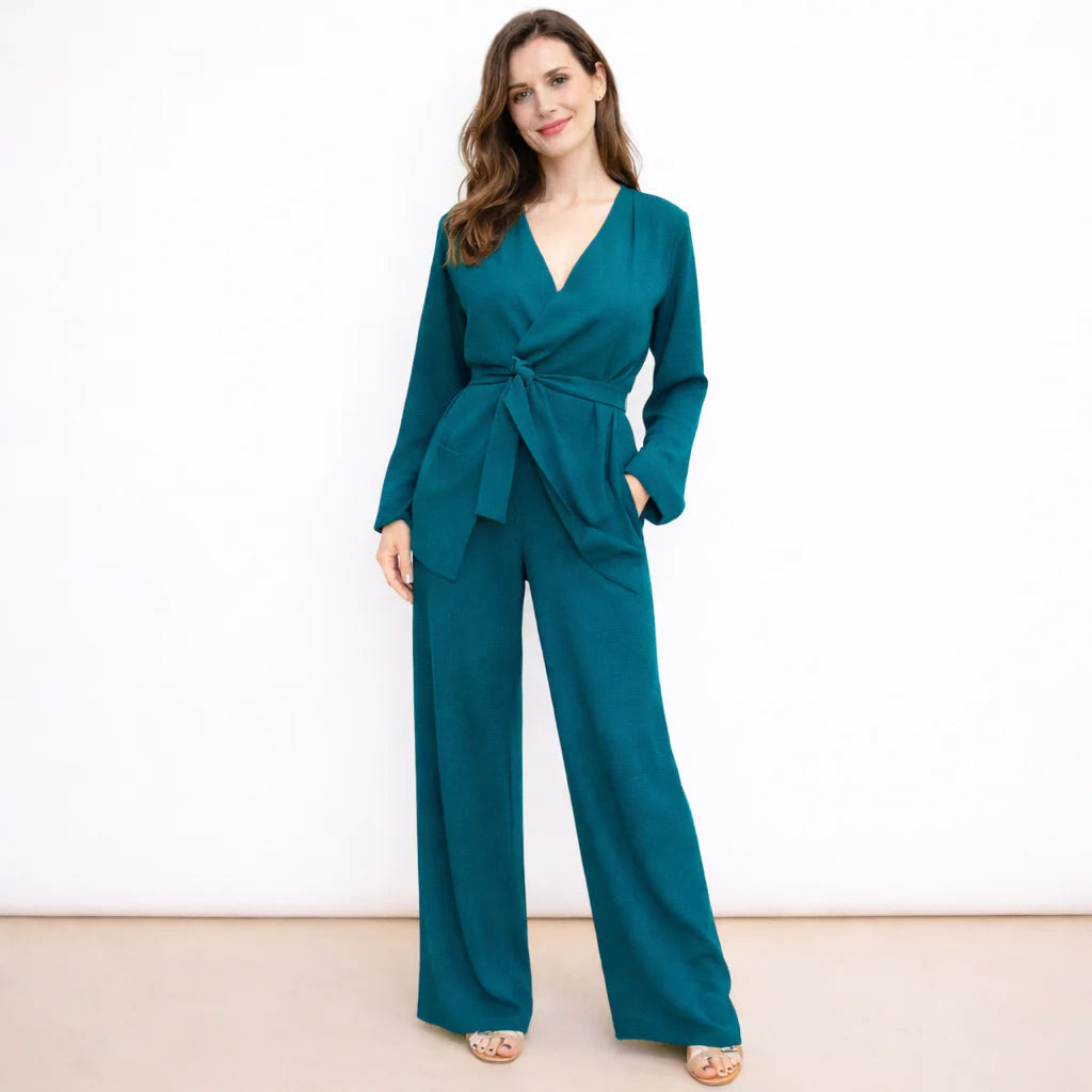 [2026] Spring, Completo Pantaloni E Maglia Incrociata