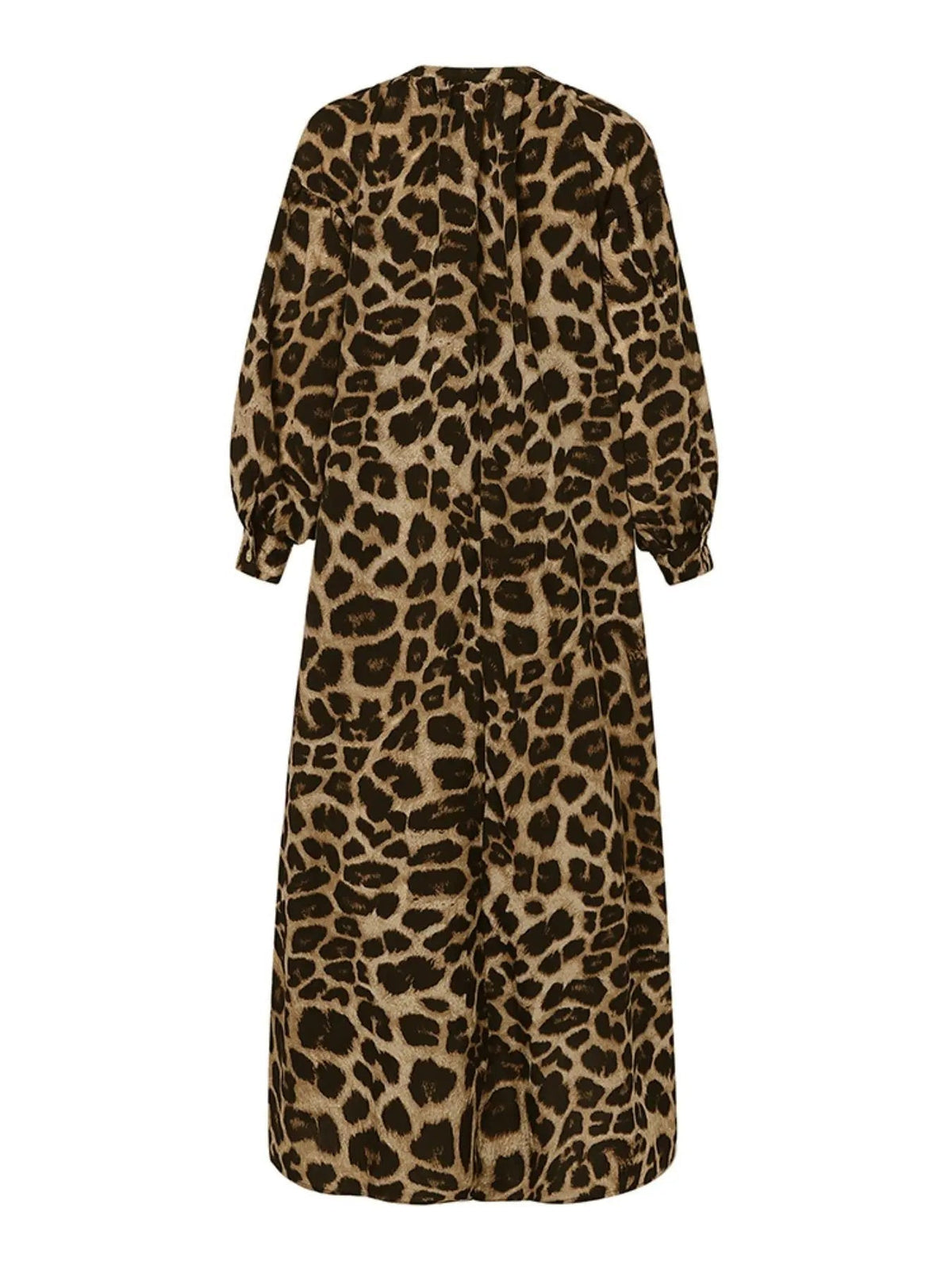 Women's Casual Boho All-Over Leopard Print Dress, Street Long Dress for Vacation Wear, Ladies Clothes for Daily Wear