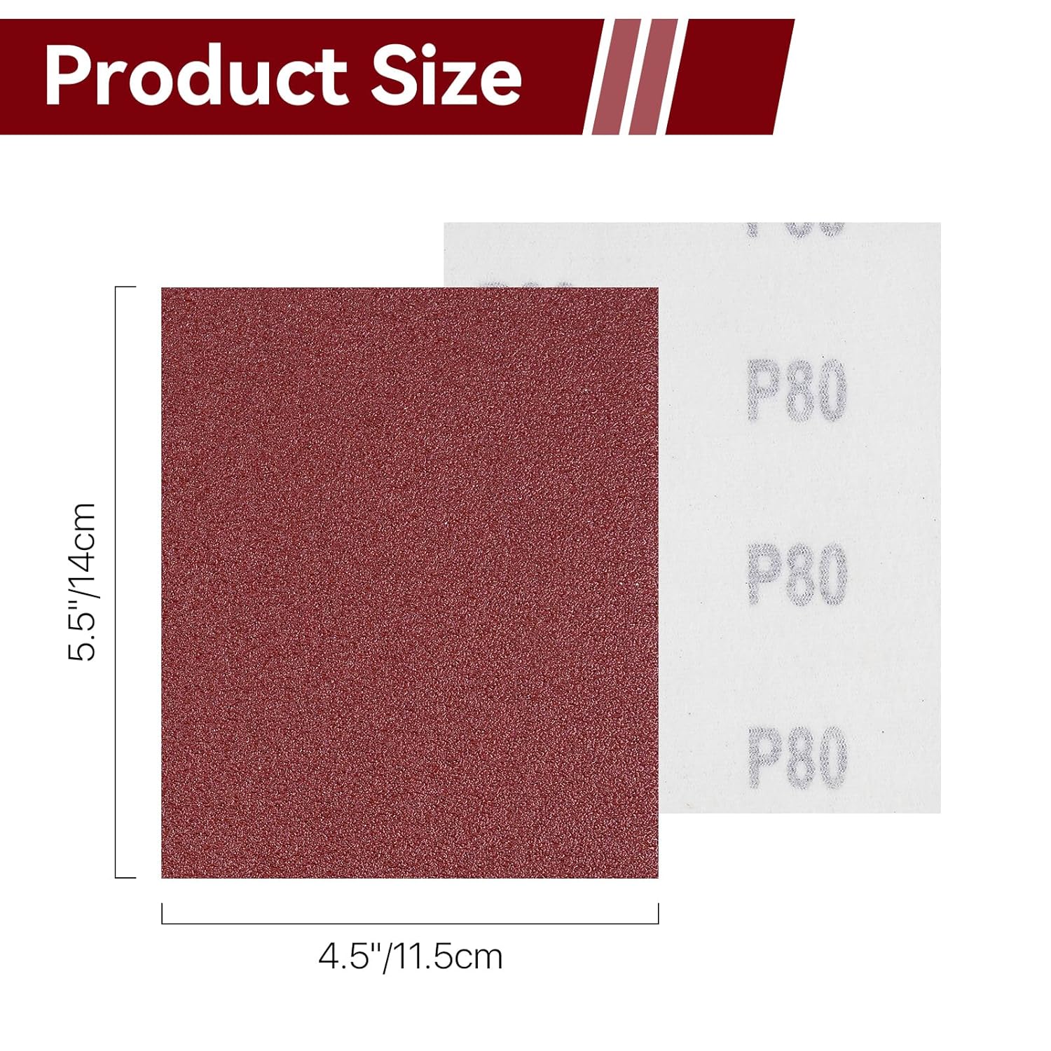 120 Pcs 1/4 Sheet Sandpaper, 4.5" x 5.5" Hook and Loop Palm Sander Sanding Paper, 15 pcs of Each Grit 60, 80, 120, 150, 180, 240, 400, 600 Sanding Sheets Assortment for Wood Metal