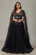 Curveins Plus Size V-Neck Waist-Defining Sequin Maxi Dress