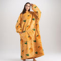 Oversized Blanket Hoodie, Cozy Fleece Hoodie, Long Hoodie Blanket Sweatshirt as Gifts, Long Wearable Blanket with Sleeves & Giant Pockets, Machine Washable Adult One-Piece Sleepwear