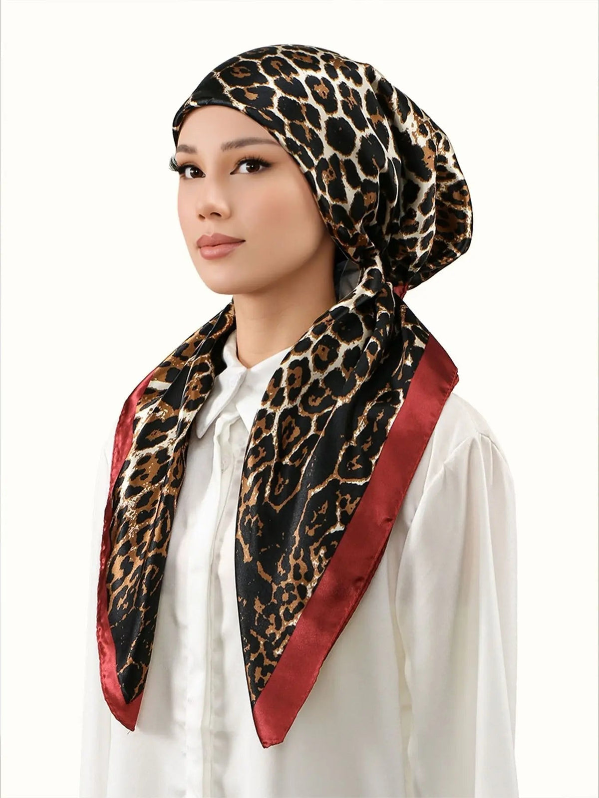 Elegant Satin Hijab Scarf, Soft Breathable Fabric, Easy Sweat Absorption, Perfect for Daily Wear, Elastic Fit Design, Head Scarf